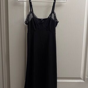 Victoria's Secret Vintage Black Chemise with Sheer Details